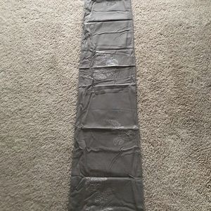 SOLD Grey and Silver Embroidered Table Runner